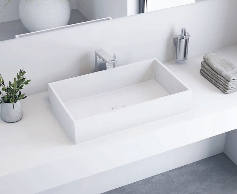 rechteckiges Aufsatzwaschbecken