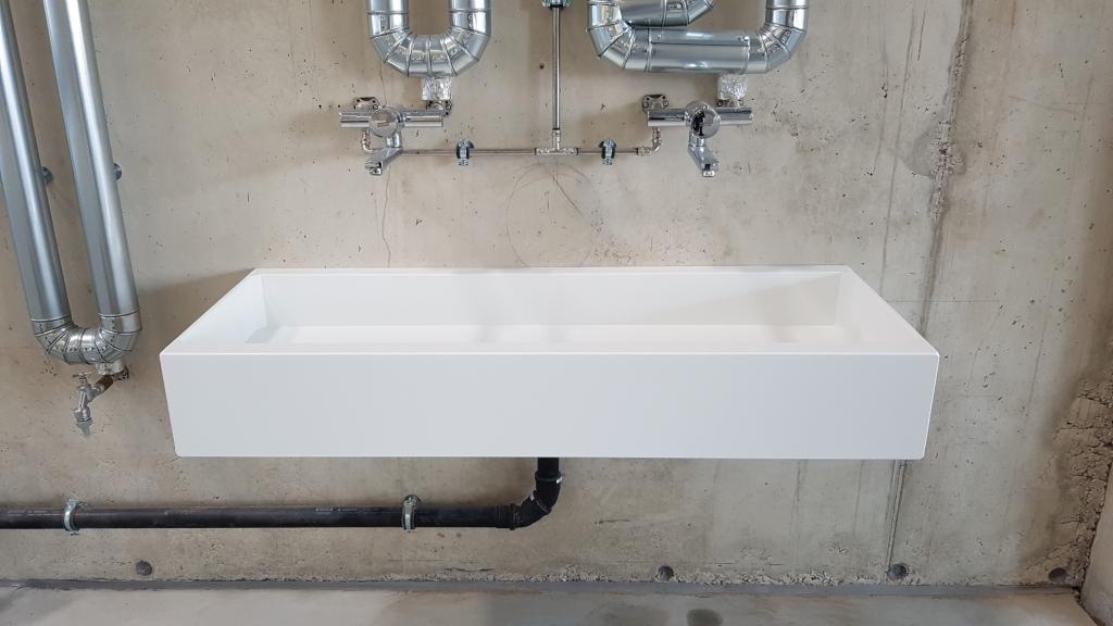 Waschrinne als Ausgussbecken