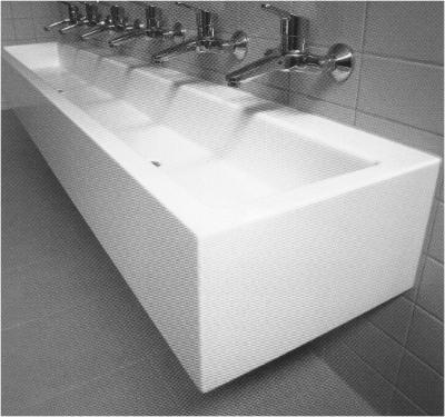 Installationsmasse für Ausgussbecken 