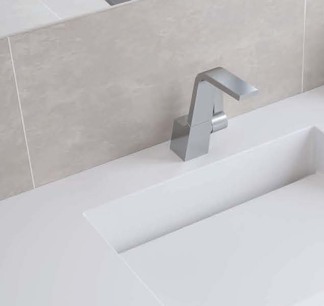 Schräge Mineralwerkstoff Waschbecken