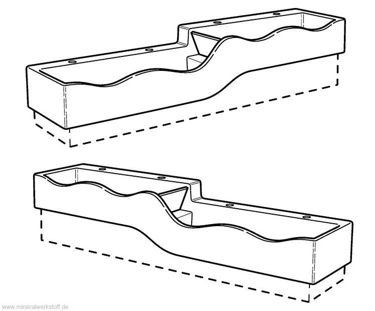 technische Daten Varicor Waschrinne 4 Bambini