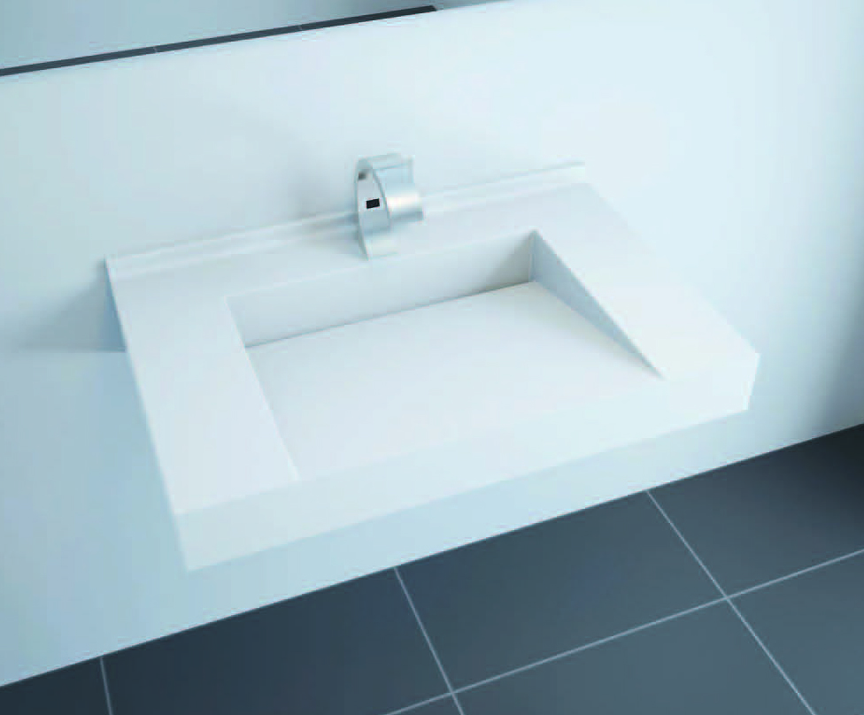 Waschbecken mit Rinnenablauf nach Maß